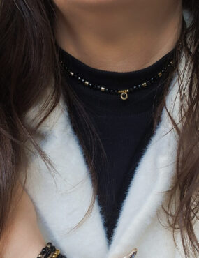 Naszyjnik choker z kamieni Onyks Elegance