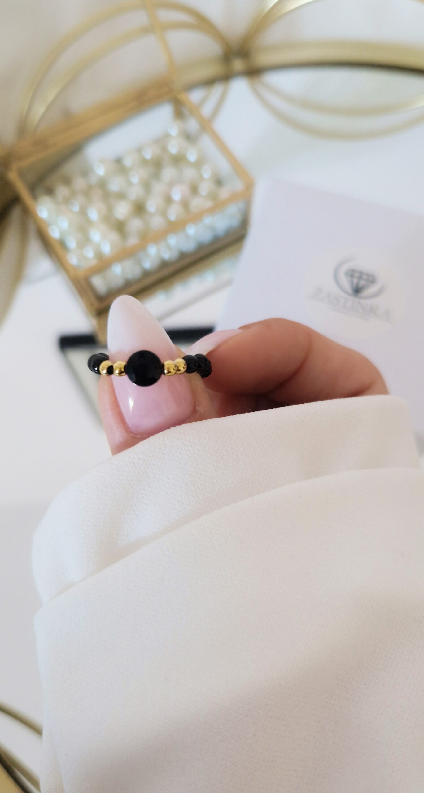 Pierścionek elastyczny Black Diamond Onyks Pierścionek elastyczny Black Diamond Onyks