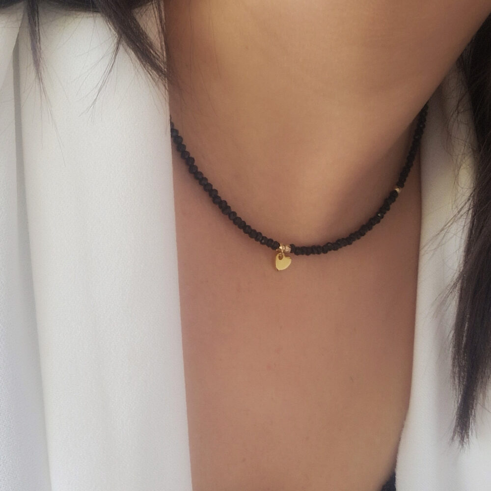Naszyjnik choker Love Black Heart