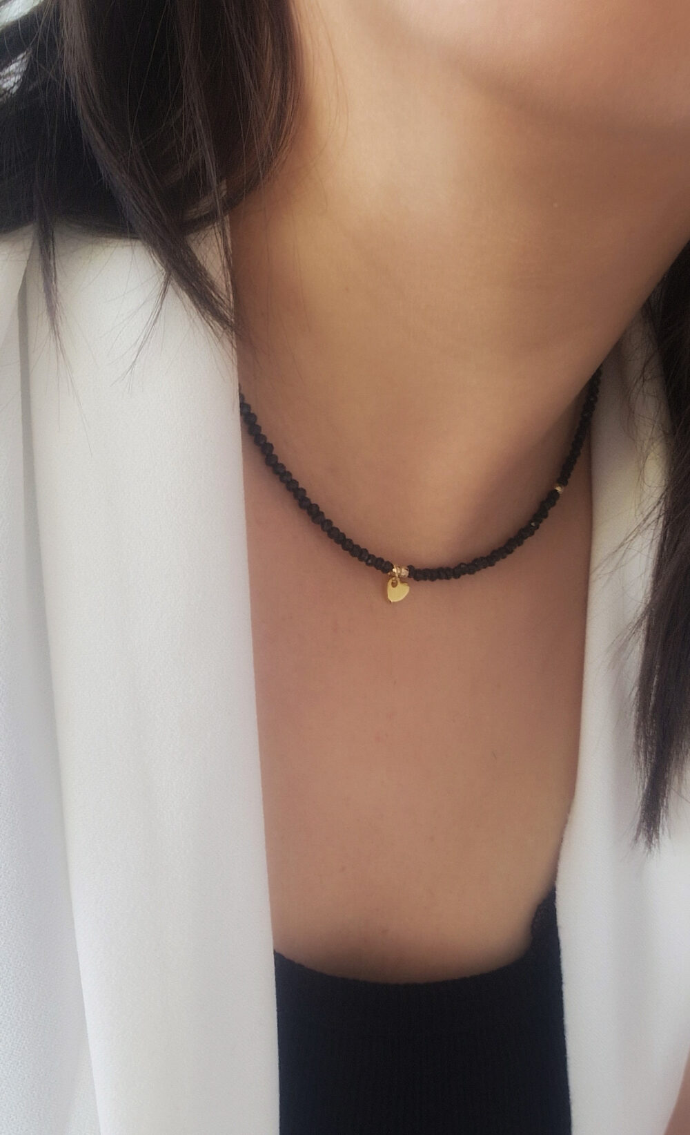 Naszyjnik choker Love Black Heart
