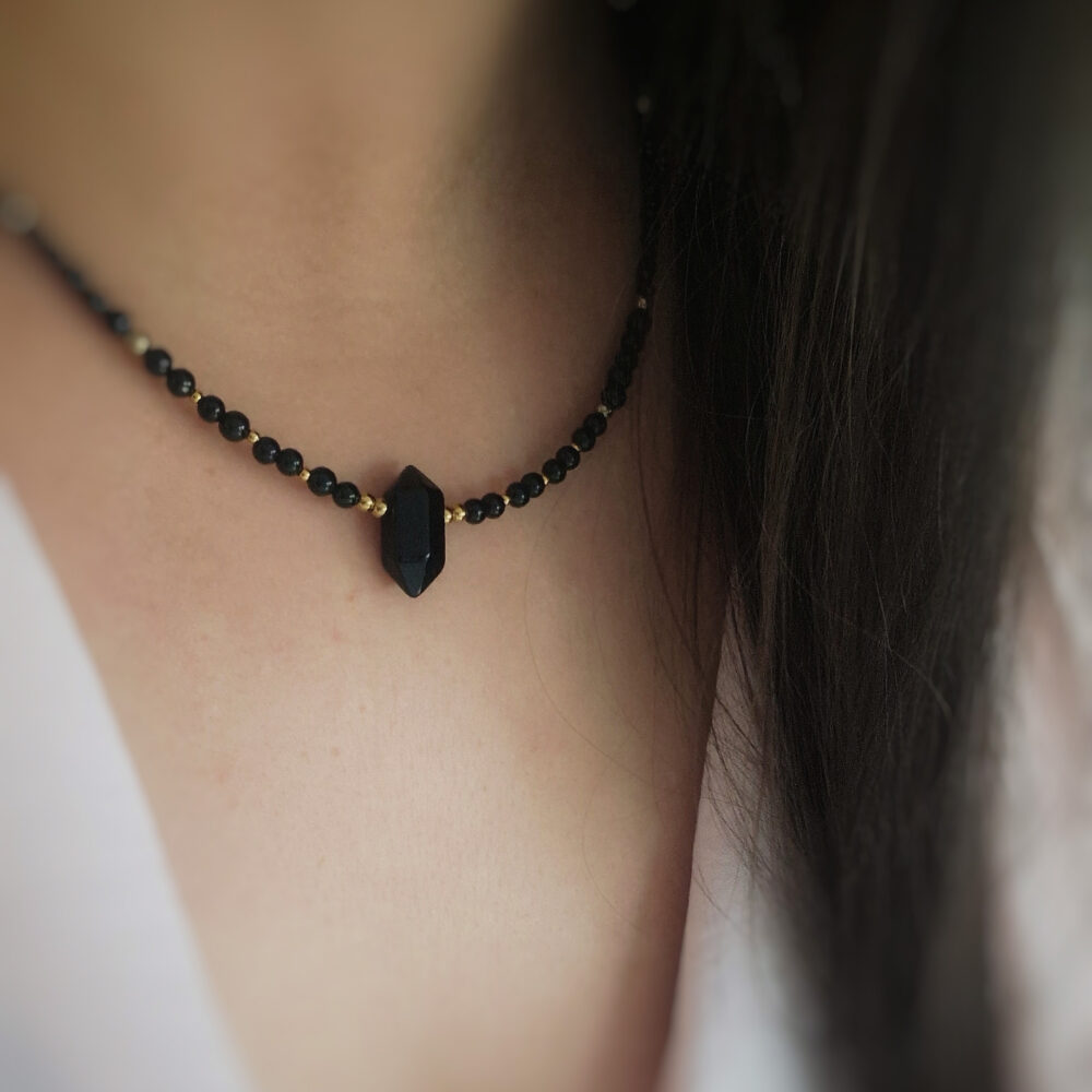 Naszyjnik choker Glam Onyks Mini