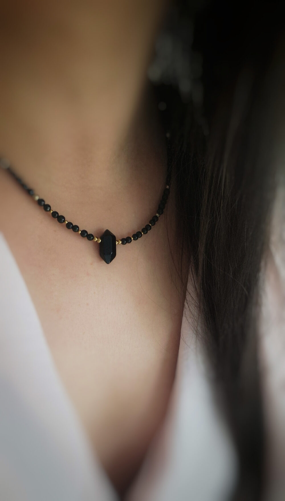 Naszyjnik choker Glam Onyks Mini