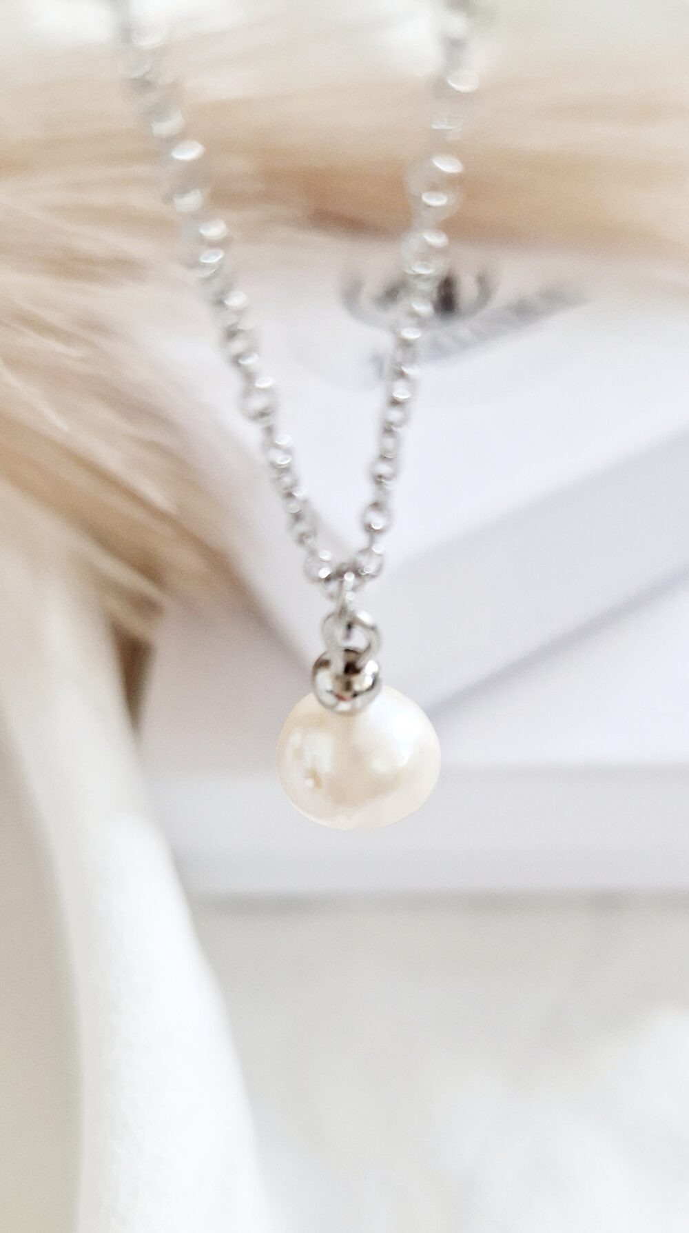 Naszyjnik celebrytka Celebrity One Pearl Silver