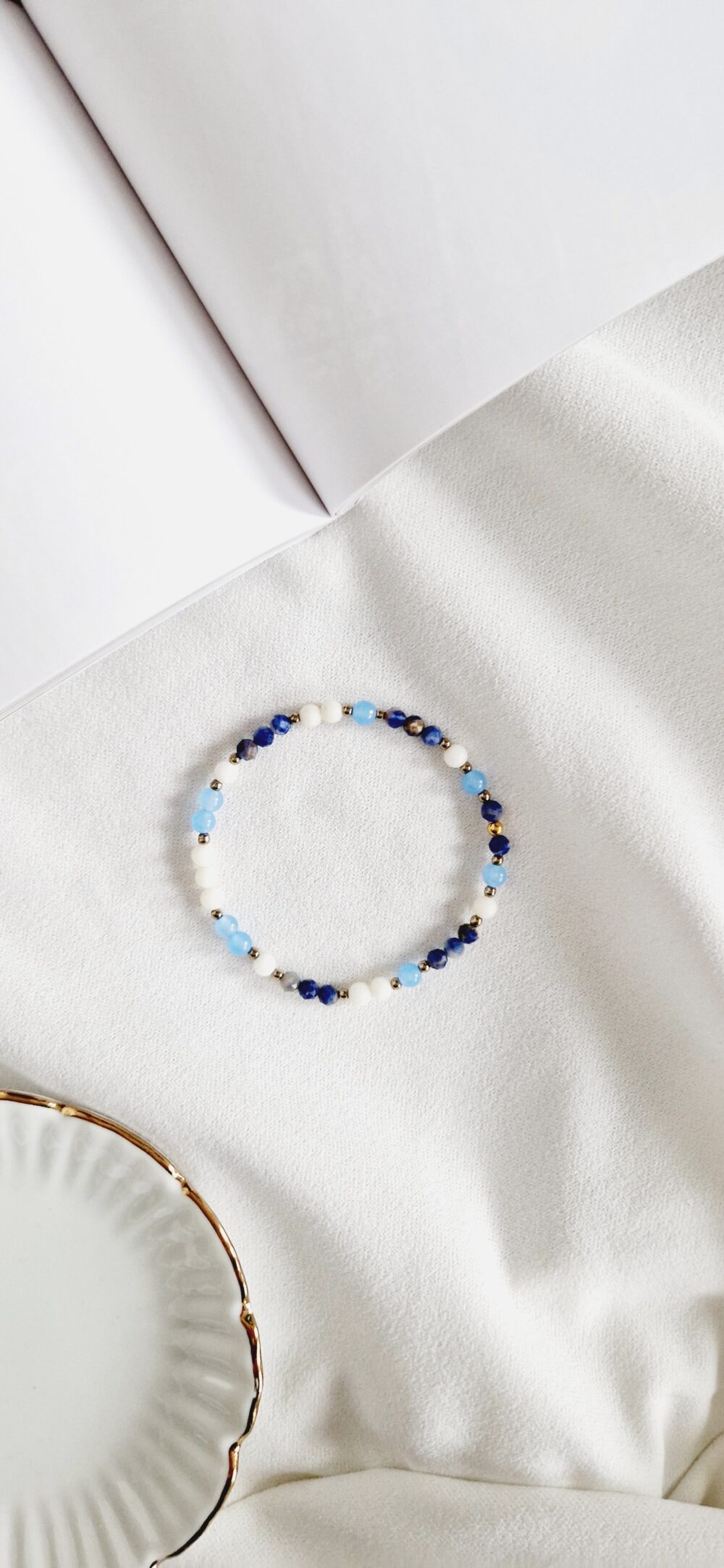 Bransoletka z kamieni Agat Blue Energy