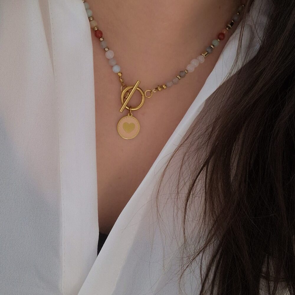 Naszyjnik choker z kamieni Magia Kolorów