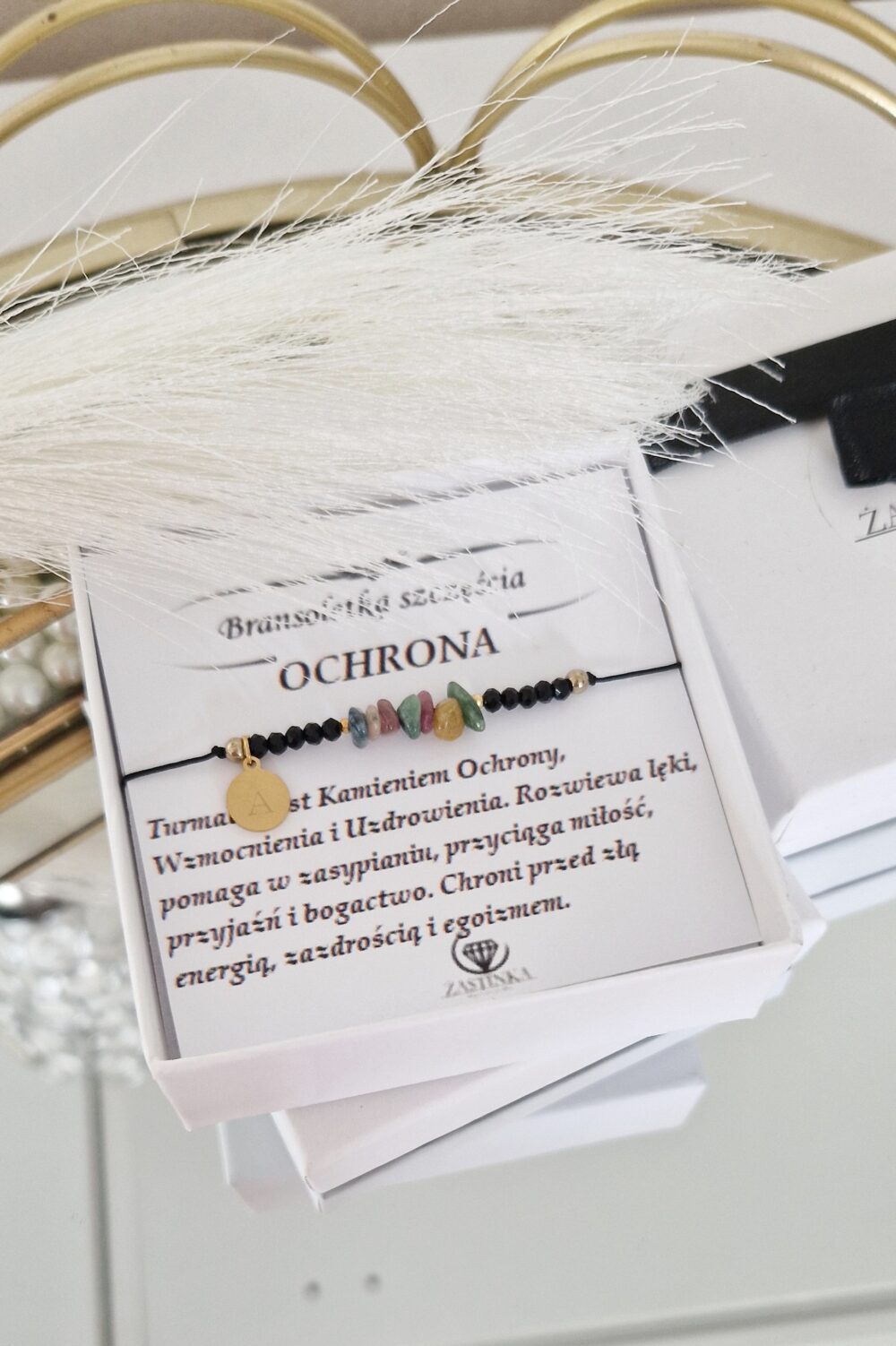 Bransoletka Ochrony Turmalinka z grawerem