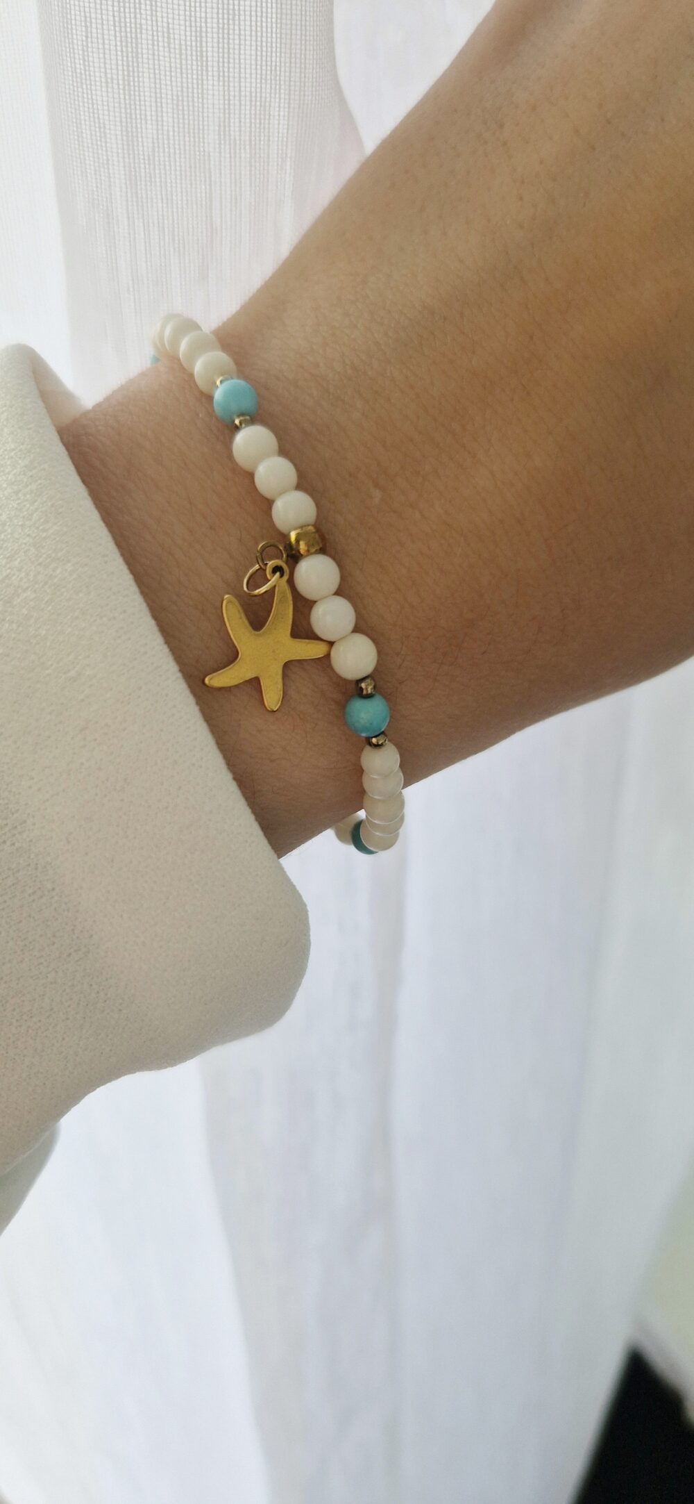 Bransoletka z kamieni Magnezyt Glam Starfish
