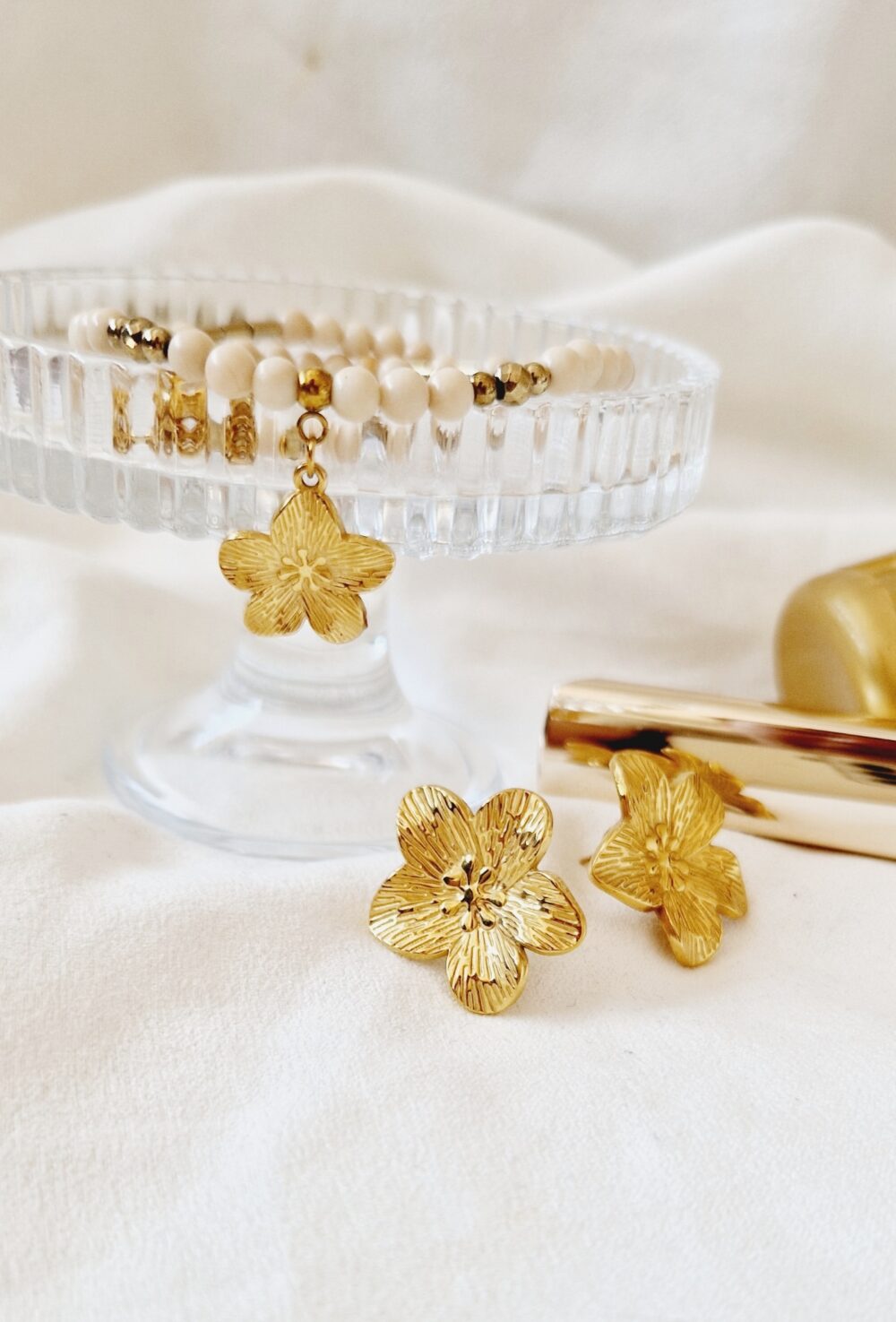 Naszyjnik choker z kamieni Jaspis Golden Blossom