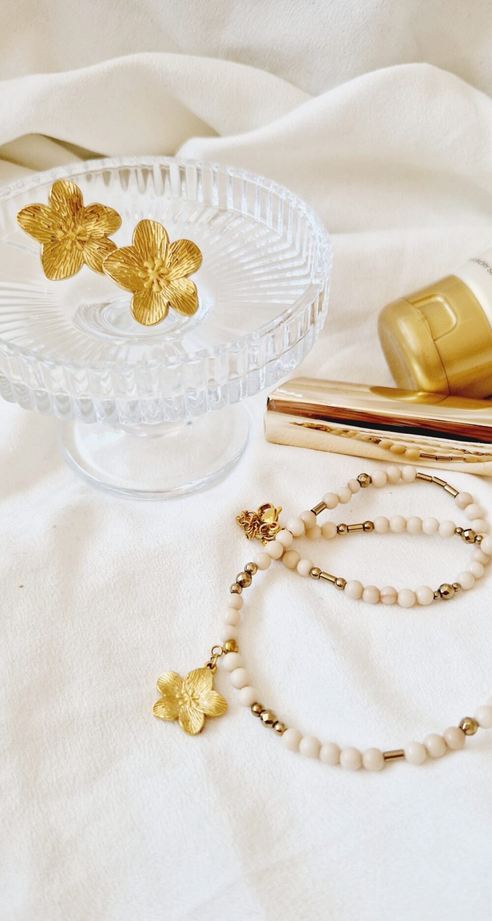 Naszyjnik choker z kamieni Jaspis Golden Blossom
