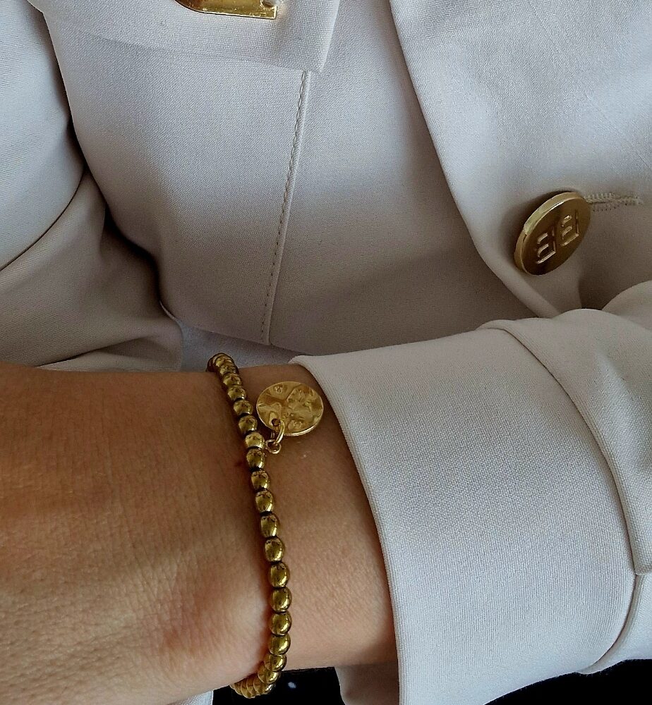 Bransoletka z kamieni hematyt Glam Gold Haema