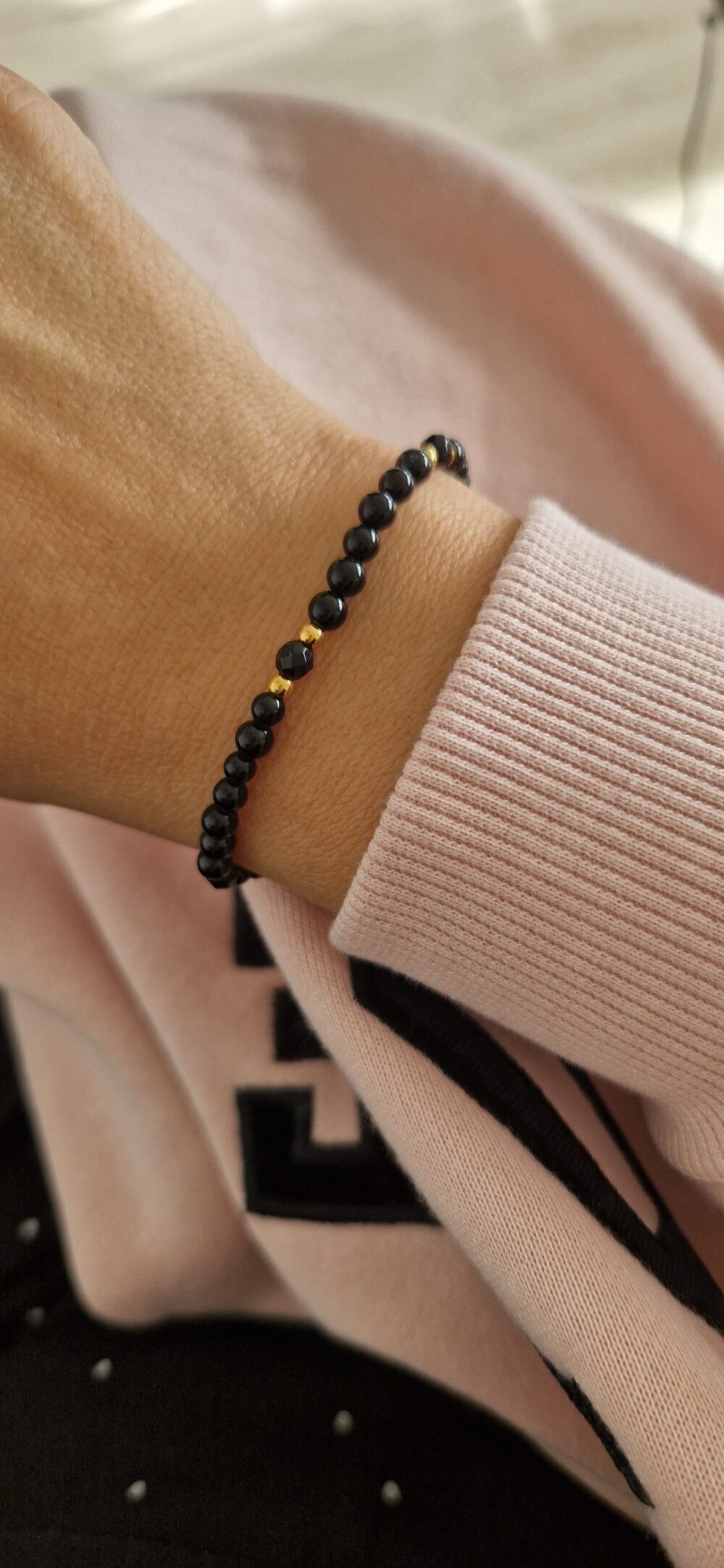 Bransoletka Black & Gold Onyks