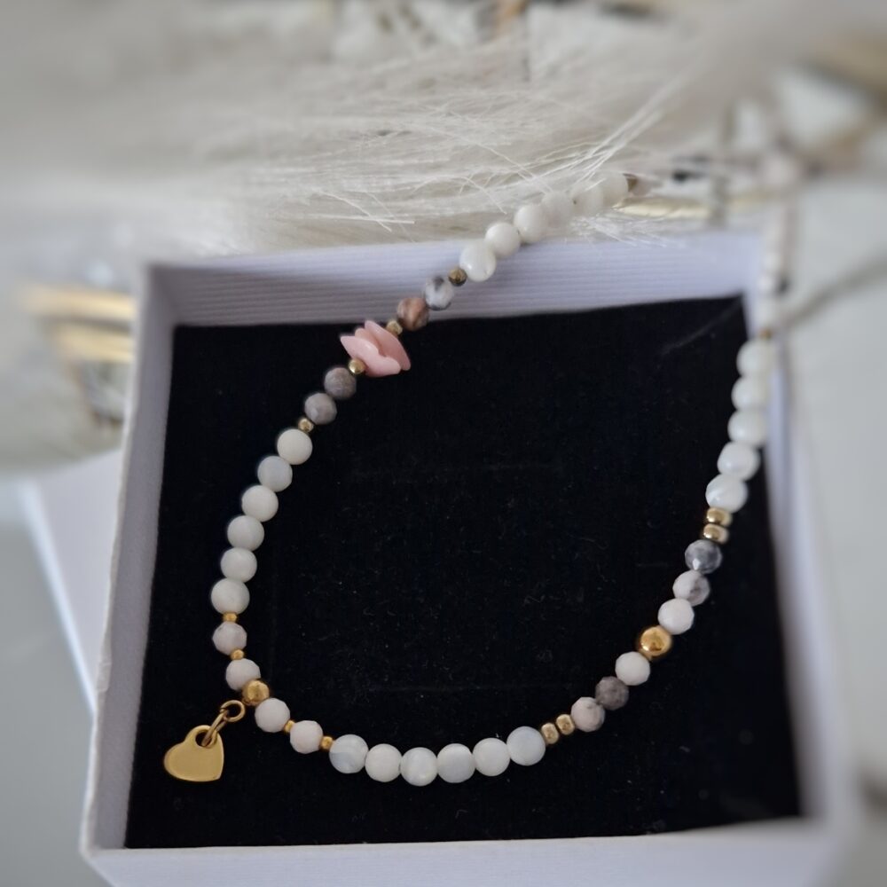 Naszyjnik choker z kamieni Delicate Heart