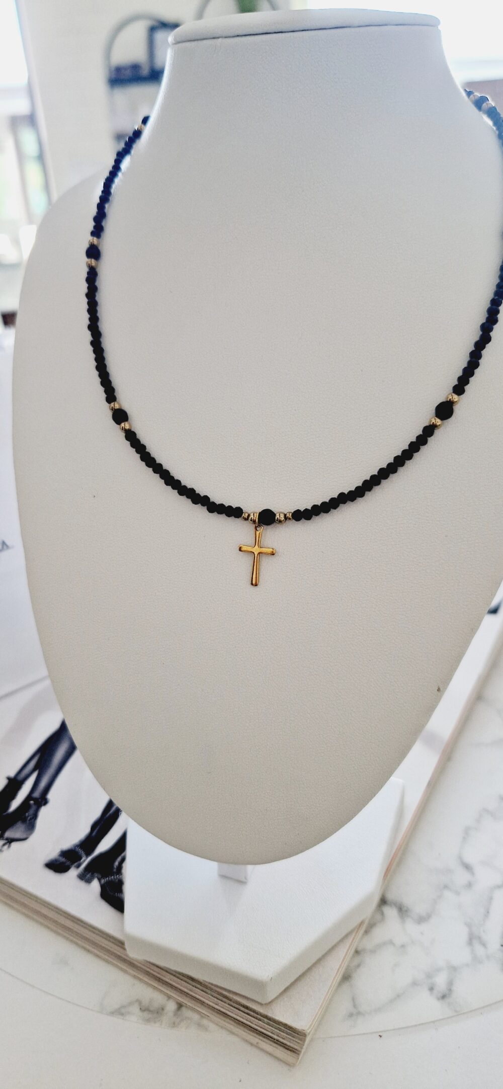 Naszyjnik z kamieni Shine Cross Onyks