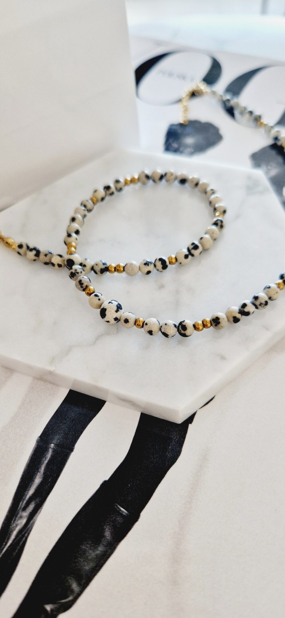 Naszyjnik choker Jaspis Dalmatin
