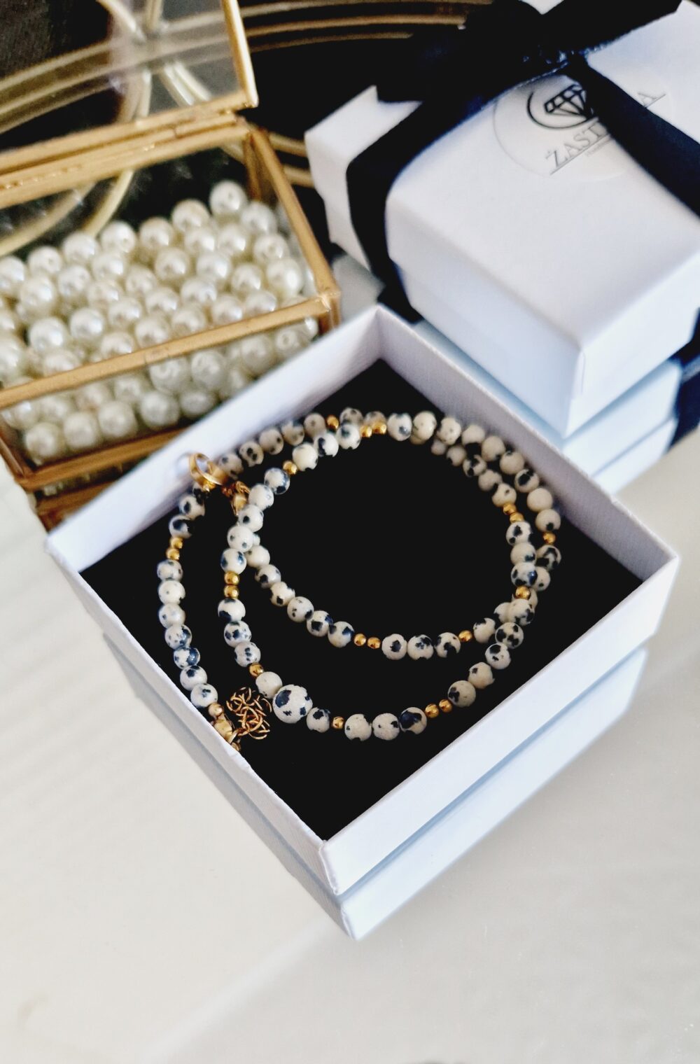Naszyjnik choker Jaspis Dalmatin