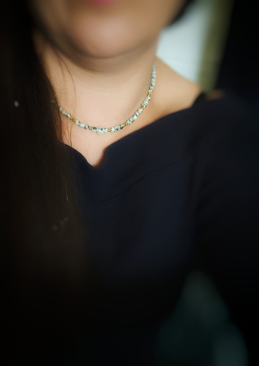 Naszyjnik choker Jaspis Dalmatin
