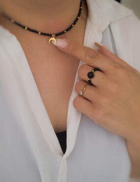 Naszyjnik z kamieni naturalnych Lunula