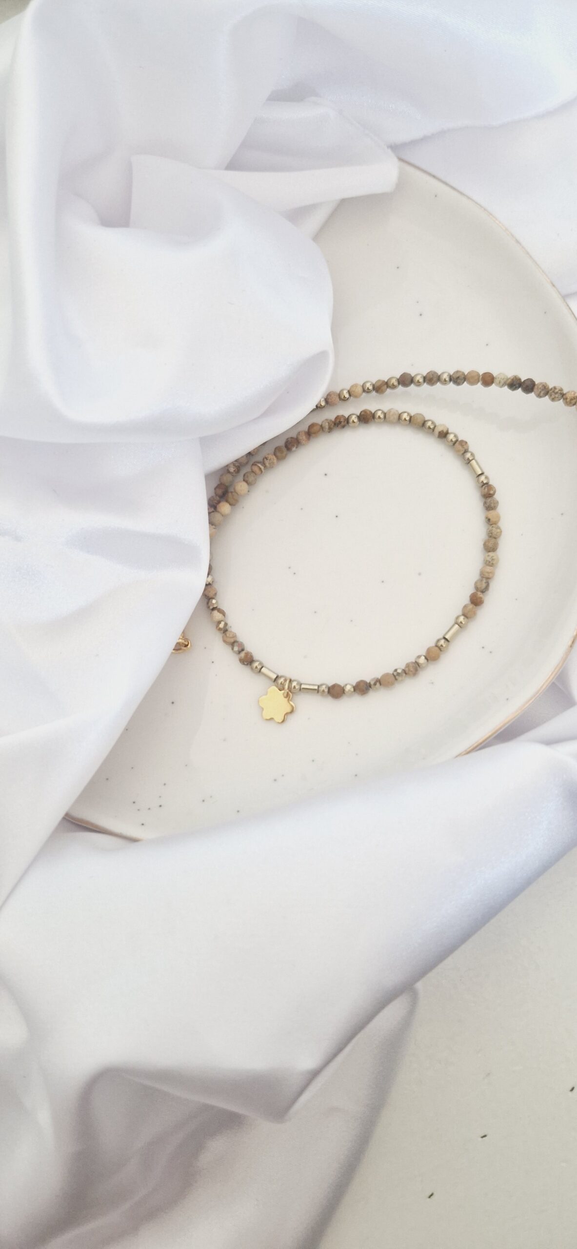 Naszyjnik choker z kamieni naturalnych Jaspis Calm Naszyjnik choker z kamieni naturalnych Jaspis Calm